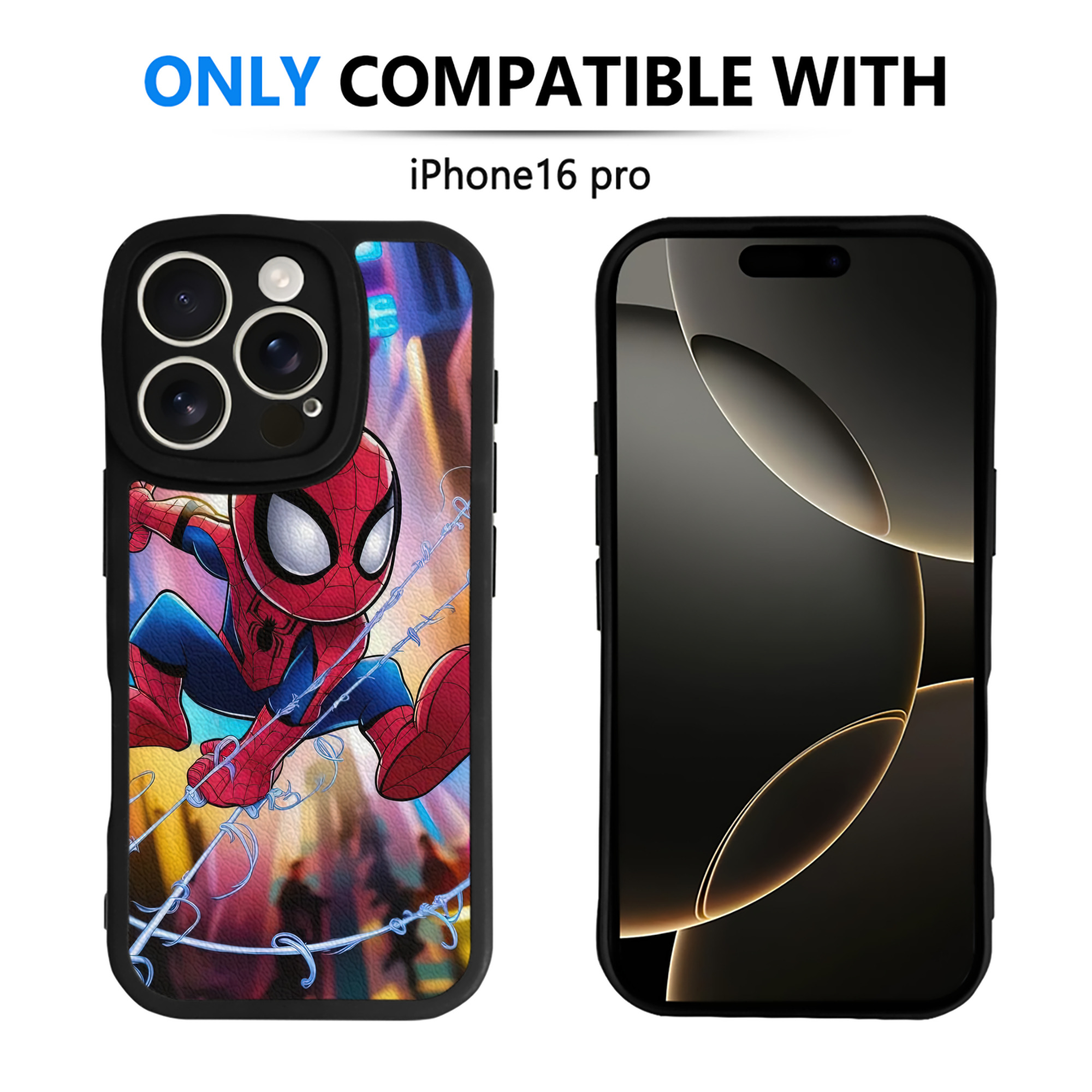 Spider Man スパイダーマン 【iPhone 16シリーズ対応】シリコンスマホケース（レザー調） 材質：シリコン